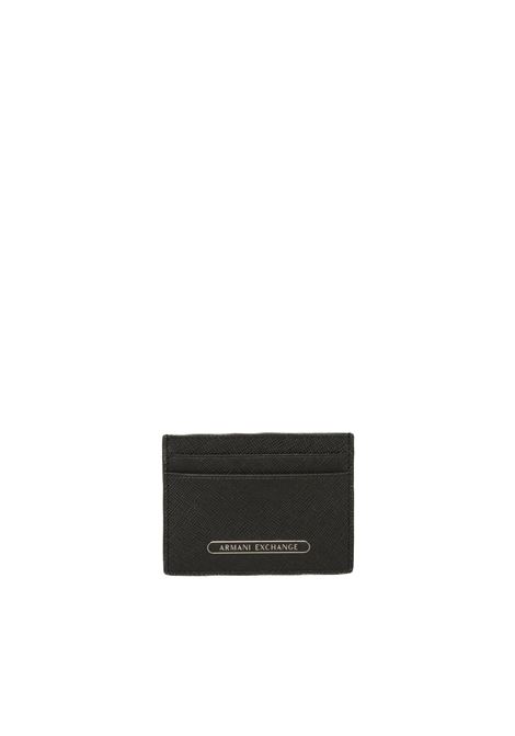 black logo card holder ARMANI EXCHANGE | XM000169AF12702-UC001